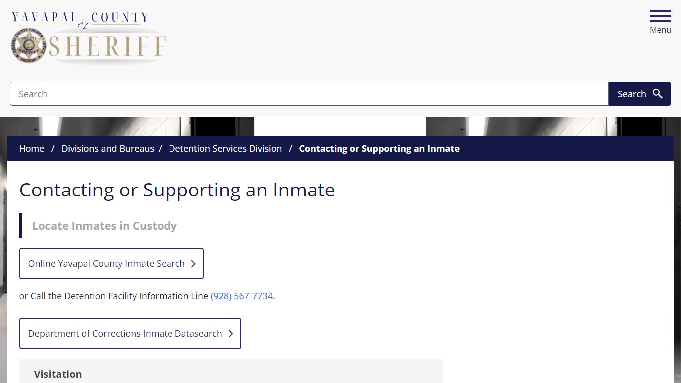 Contacting or Supporting an Inmate YCSOAZ.gov - Yavapai County Sheriff ...